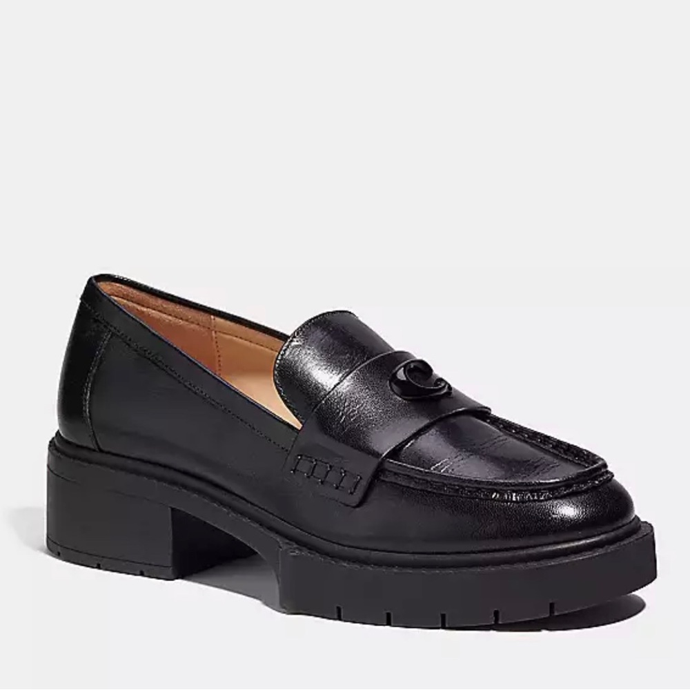 Coach Leah Loafer, Black, size 8.5